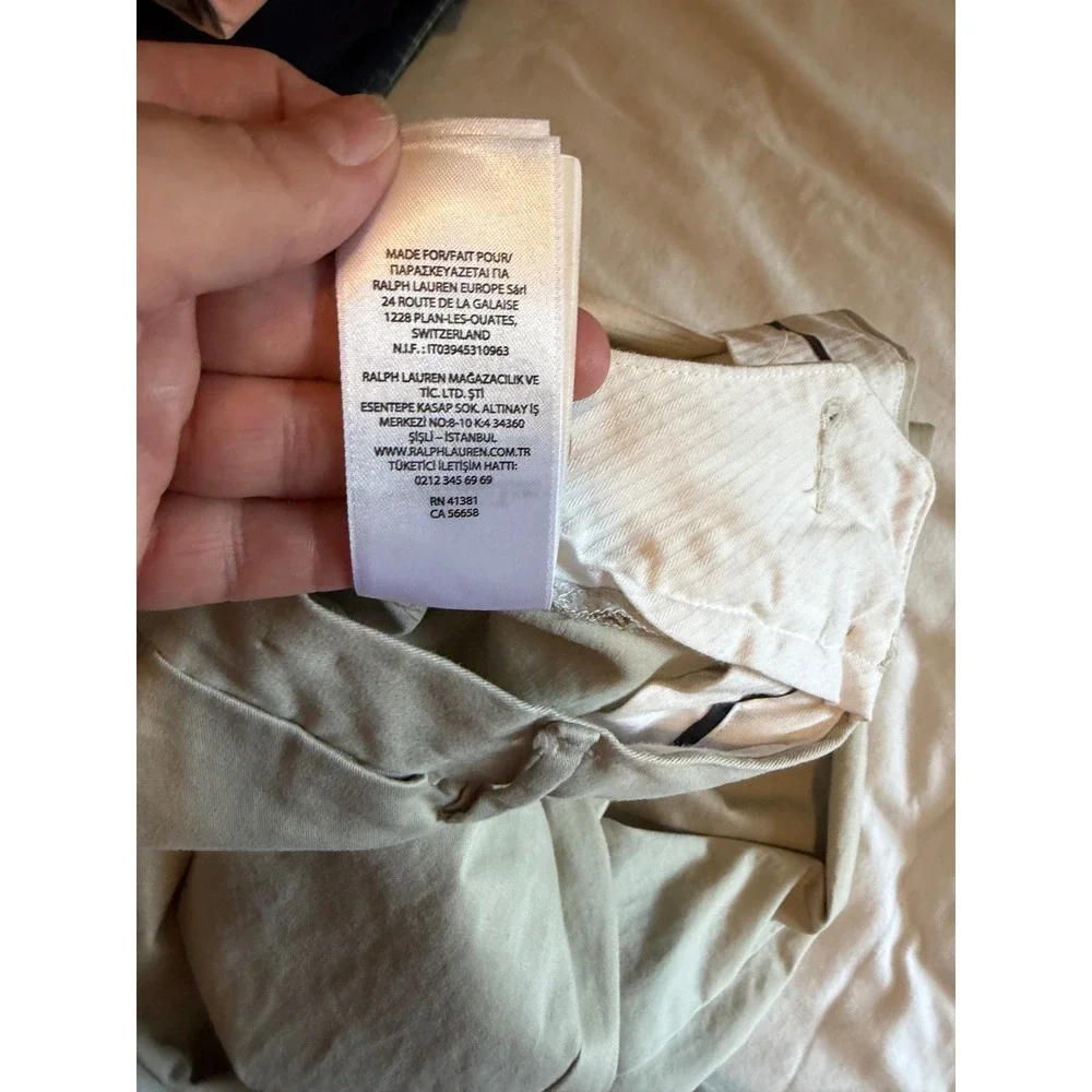 Polo Ralph Lauren Mens Stretch Straight Fit Chino Pants Khaki Tan 36x30 RN41381
